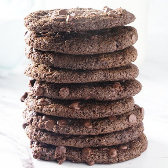crispy double chocolate cookies - Recipe photo by Savorthebest