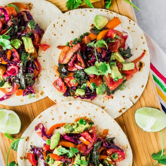 Simple Veggie Tacos - Recipe photo by eatlovenamaste