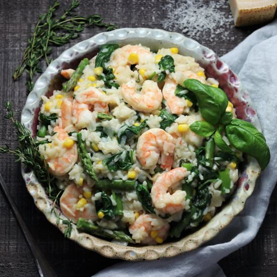 Shrimp Risotto with Spinach - Recipe photo by Give it Some Thyme