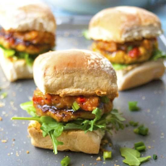 Easy Curry Chicken Burgers - Recipe photo by brightrootskitchen