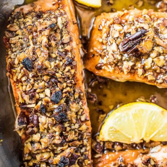 Pecan Crusted Salmon - Recipe photo by The Endless Meal