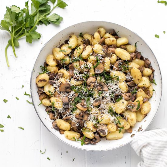Gnocchi With Mushrooms - Recipe photo by lslfunblog