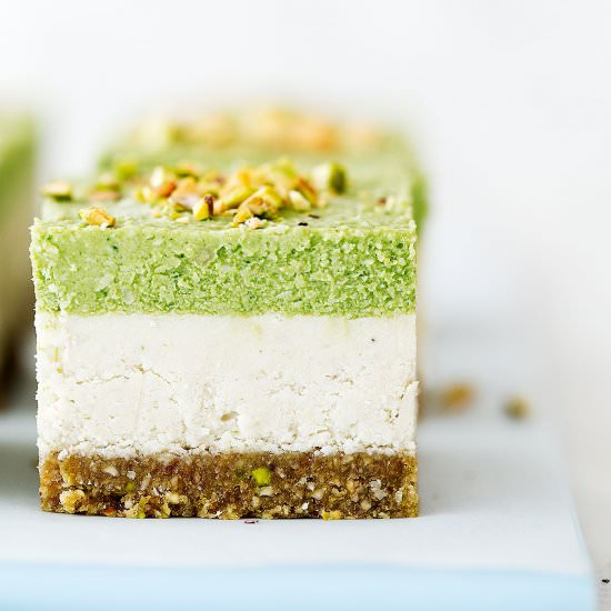 Raw Lime & Pistachio Slice - Recipe photo by kidseatbyshanai