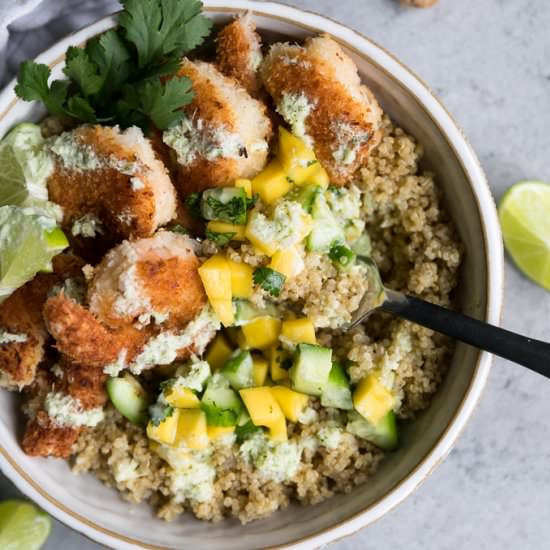 Coconut Shrimp Quinoa Bowls - Recipe photo by Spices in my DNA