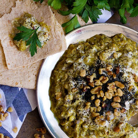 Persian Eggplant Dip kashkebademjan - Recipe photo by unicorns in the kitchen