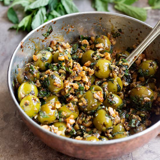 Marinated Olives with Walnuts - Recipe photo by unicorns in the kitchen