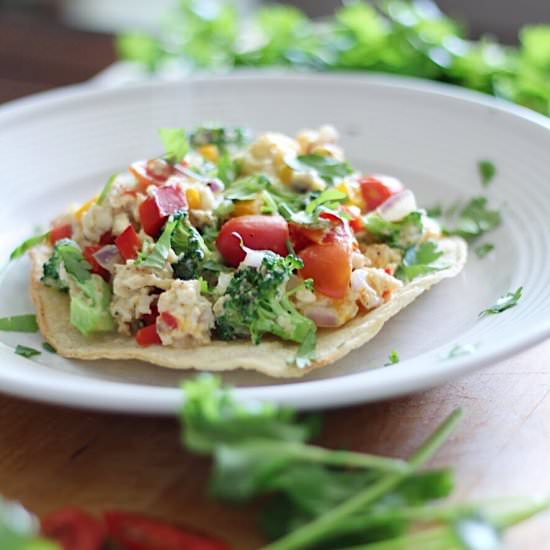 Baked Egg White Tostada - Recipe photo by thygoodness