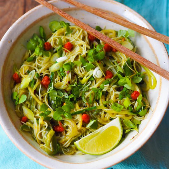 Green Curry Avocado Noodles - Recipe photo by Avocado A Day