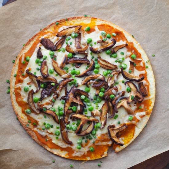 Pumpkin, Shiitake and Gruyere Pizza - Recipe photo by Avocado A Day