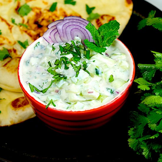 Cucumber Raita - Recipe photo by SipsNibblesBites