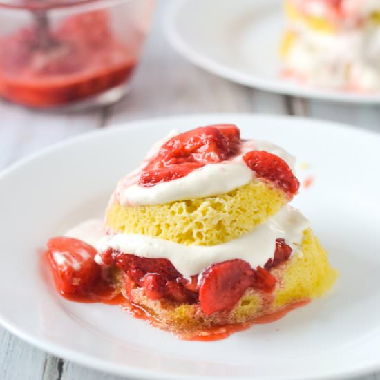 Microwave Strawberry Shortcake - Recipe photo by theharvestskillet