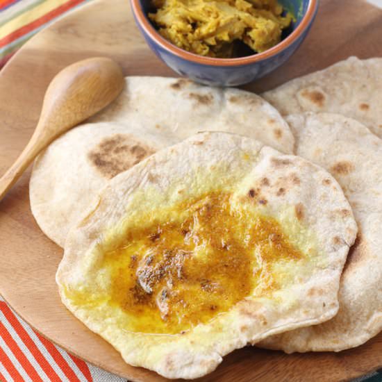 Flatbread with Spiced Butter - Recipe photo by Food Gal