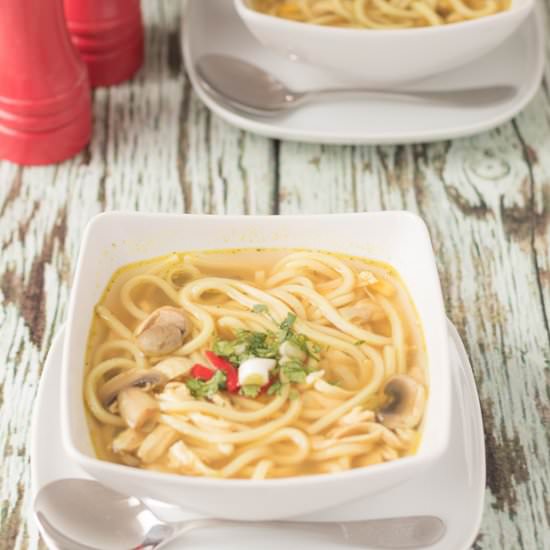 Spicy Chicken Noodle Soup - Recipe photo by neilshealthymeals