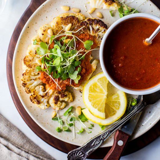 Cauliflower Steaks with Peri-Peri - Recipe photo by thebeachhousekitchen