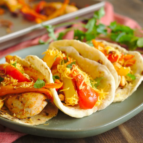 Sheet Pan Chicken Fajitas - Recipe photo by mildlymeandering