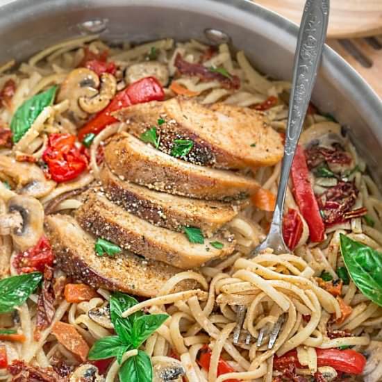 One Pot Tuscan Chicken Pasta - Recipe photo by LifemadeSweeter