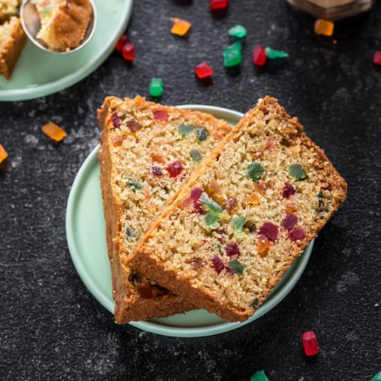 Eggless Tutti Frutti Cake - Recipe photo by cookwithmanali
