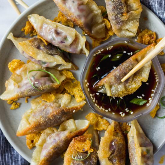 Vegetable Potstickers with Ponzu - Recipe photo by Fork in the Kitchen