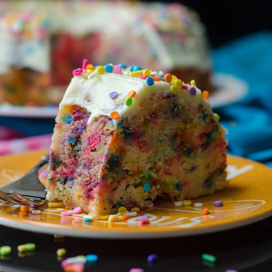 funfetti bundt cake - Recipe photo by freshaprilflours