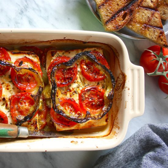 Oven Baked Feta with tomatoes - Recipe photo by marilenaskitchen
