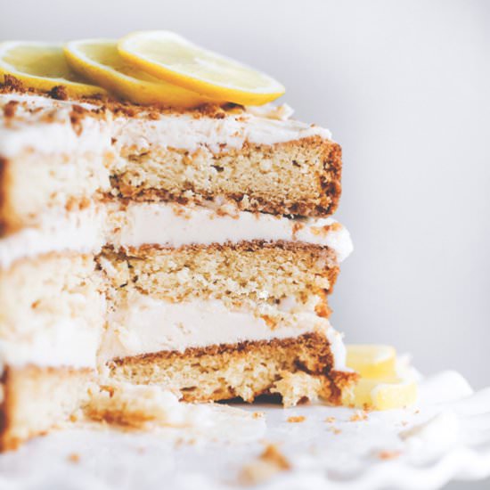 Vegan Lemon Cream Layer Cake - Recipe photo by NeuroticMommy