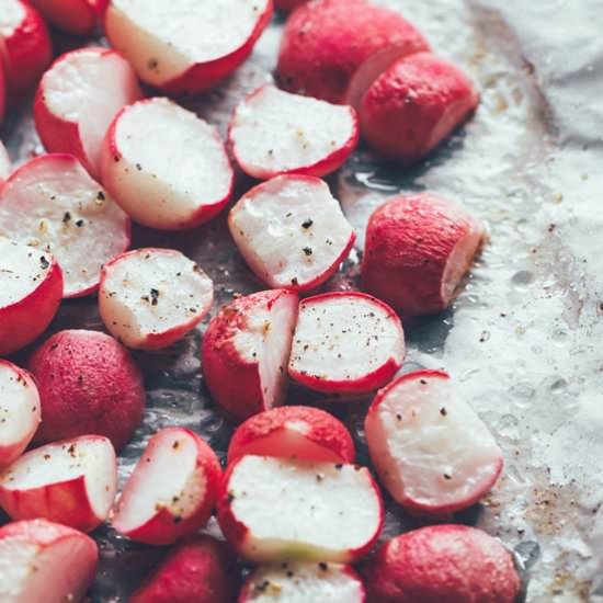 Roasted Radishes - Recipe photo by NeuroticMommy