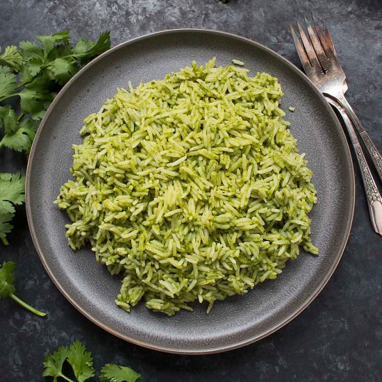 Spicy Green Rice - Recipe photo by craveveggies