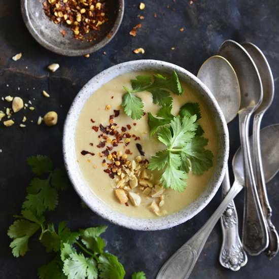 Panang Curry Red Lentil Soup - Recipe photo by AnEdibleMosaic