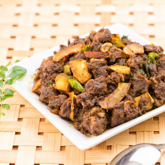 Kerala Beef Fry (Buffalo Meat Fry) - Recipe photo by meemiskitchen