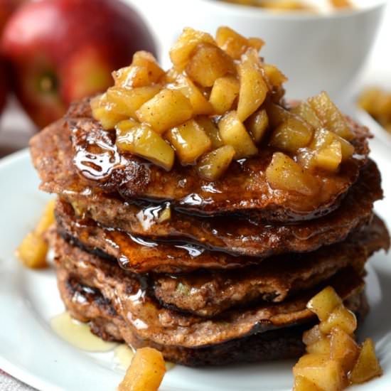 Apple Cinnamon Pancakes - Recipe photo by Every Last Bite