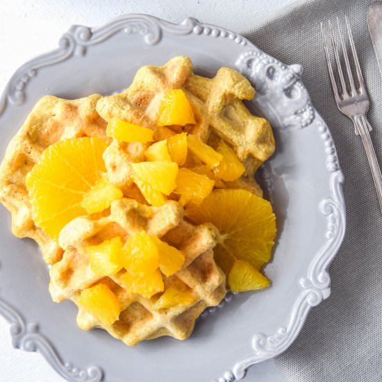 orange waffles - Recipe photo by PoLaBaker