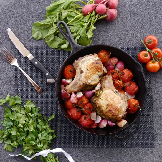 Pistachio Parmesan Pork Chops - Recipe photo by CookBetterThan