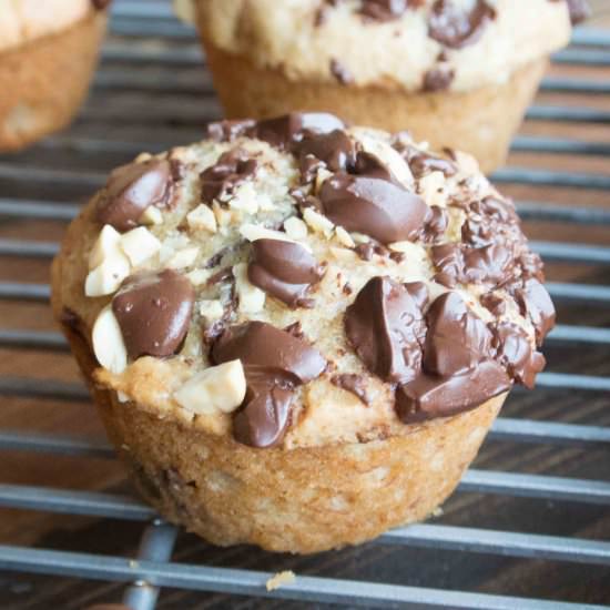 Dark Choc PB Banana Bread Muffins - Recipe photo by myutensilcrock