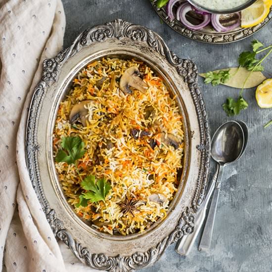 Instant Pot Mushroom Biryani - Recipe photo by Swati Goyal