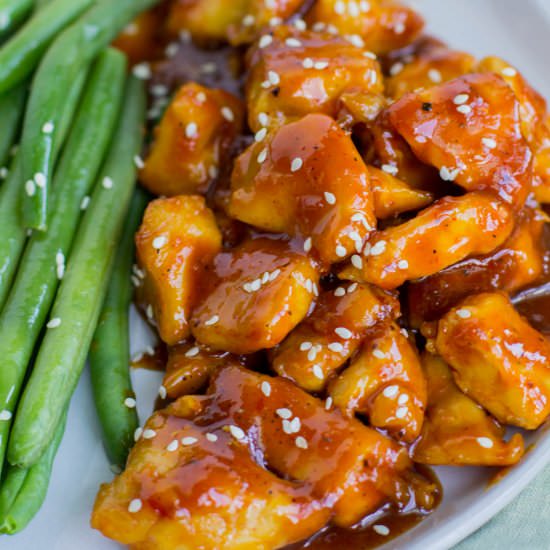 Healthy Orange Chicken - Recipe photo by thecleaneatingcouple