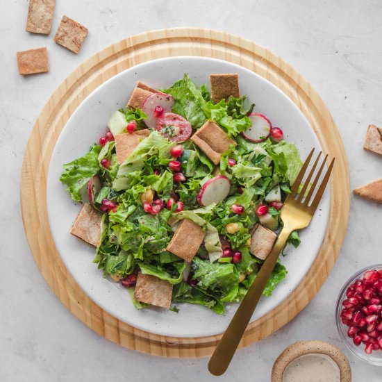 Fattoush Salad with Sumac Dressing - Recipe photo by from my bowl