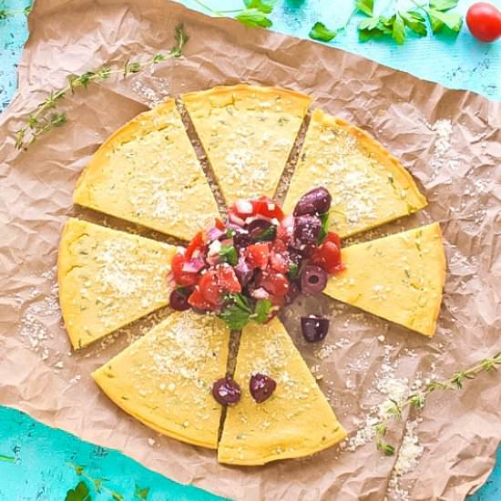 Socca (Chickpea Flour) Flatbread - Recipe photo by Grabaplate