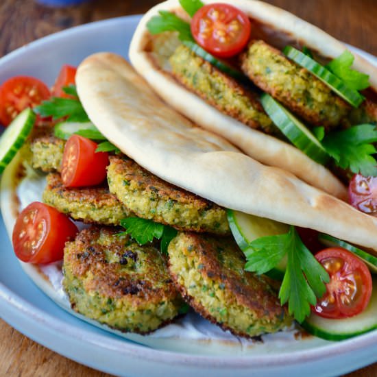 Homemade Falafel with Tahini Sauce - Recipe photo by justataste