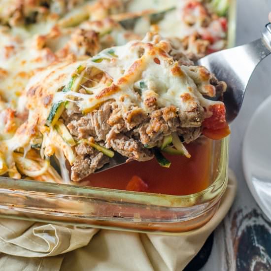 Italian Zucchini Noodle Casserole - Recipe photo by theharvestskillet