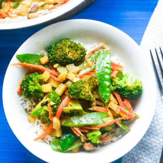 Coconut Curry Rice and Vegetables - Recipe photo by everyday eileen