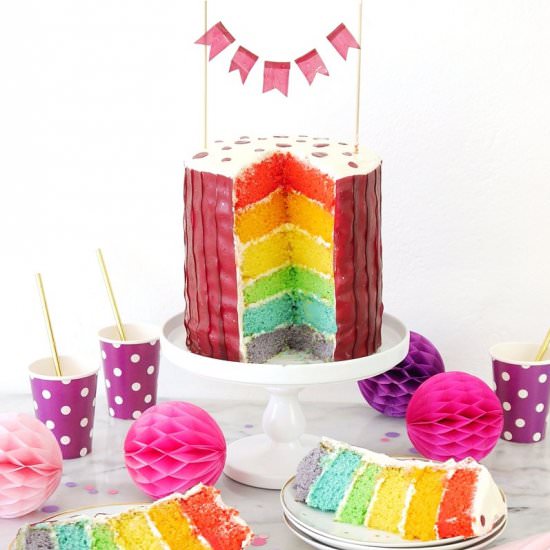 Easy Rainbow Cake - Recipe photo by BirdsParty