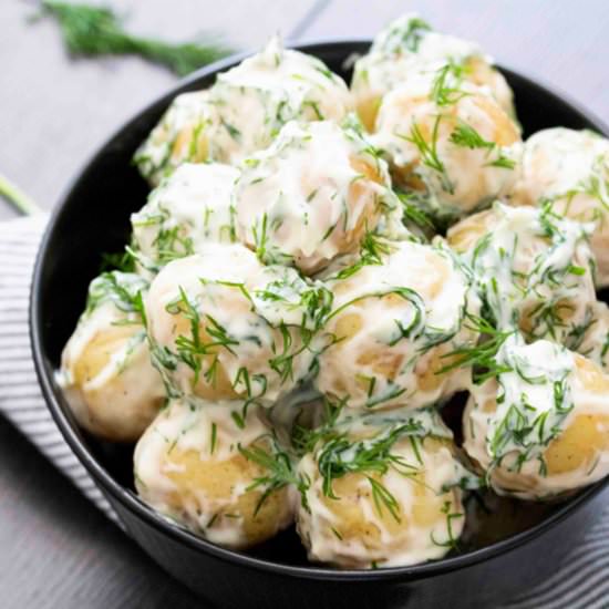 Potatoes with Dill Cream Sauce - Recipe photo by foodandjourneys