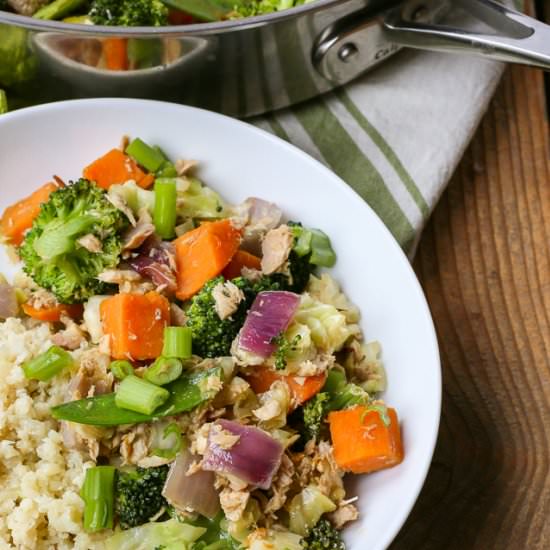 Tuna and Vegetable Stir-Fry - Recipe photo by CleanEatingVeggieGirl