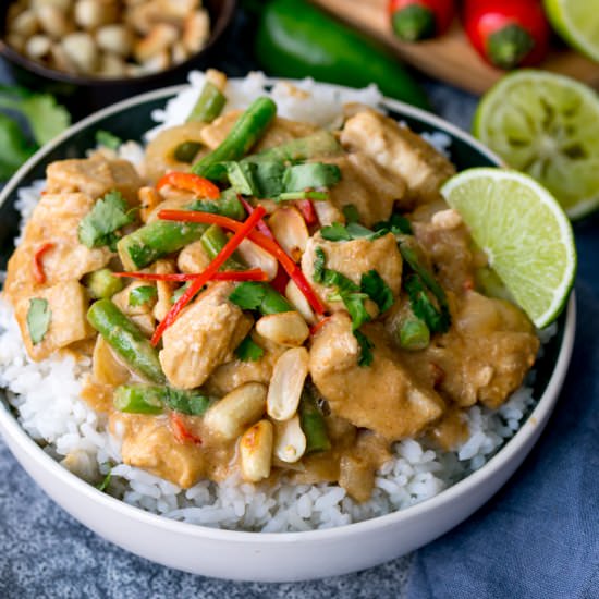 20 min peanut butter chicken - Recipe photo by KitchenSanctuary