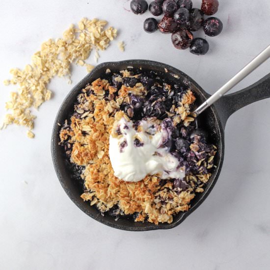 Low Sugar Berry Coconut Crisp - Recipe photo by spinach4breakfast