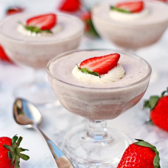 White Chocolate & Strawberry Mousse - Recipe photo by Fab Food 4 All