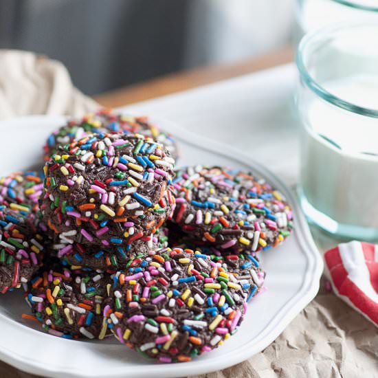 Chocolate Crinkle Sprinkle Cookies - Recipe photo by lakyn and judah