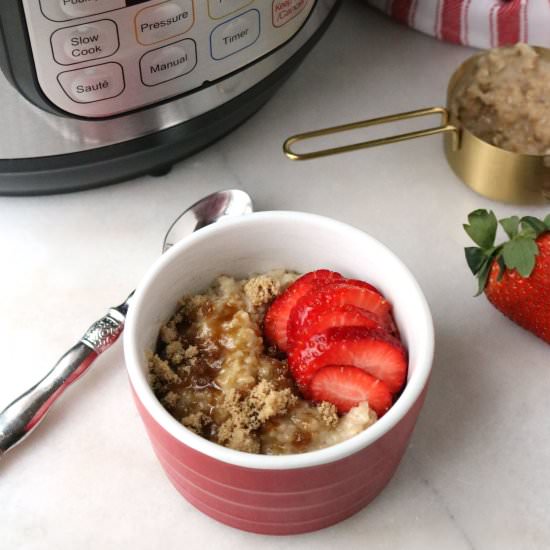 Instant Pot Steel Cut Oatmeal - Recipe photo by SheSaved