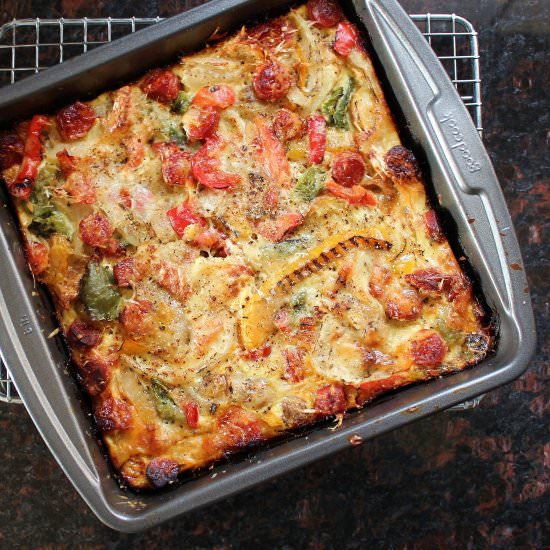 Savory Breakfast Bread Pudding - Recipe photo by TwoBitTart