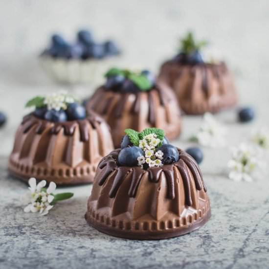 Triple chocolate mini bundt cakes - Recipe photo by RainbowInMyKitchen